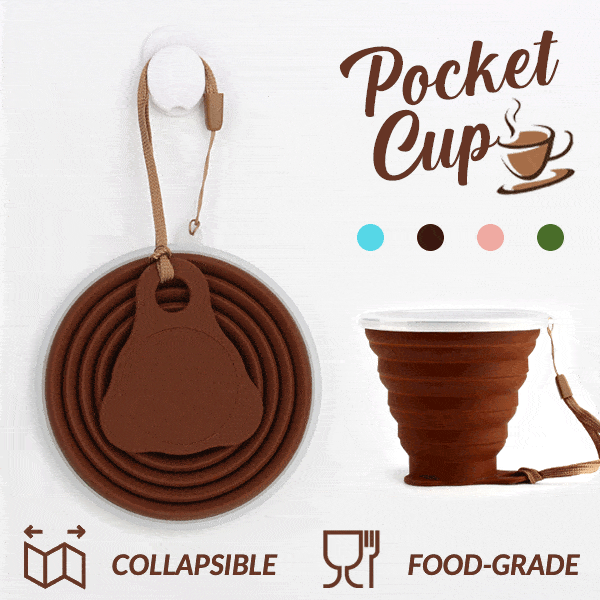 Pocket Cup Outdoor Reusable Portable Silicone Coffee Cup
