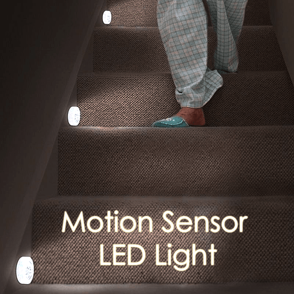 Magnetic Motion Sensor Night Light Battery LED Night Light Step Stair Closet Hallway Kitchen Light Under-Cabinet Lighting Stick