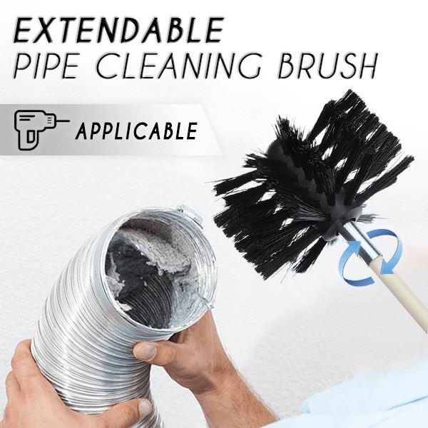 Extendable Pipe Cleaning Brush Boiler Brush Dryer Duct Cleaning Kit Lint Remover Extends Up To 12 Feet Synthetic Brush Head