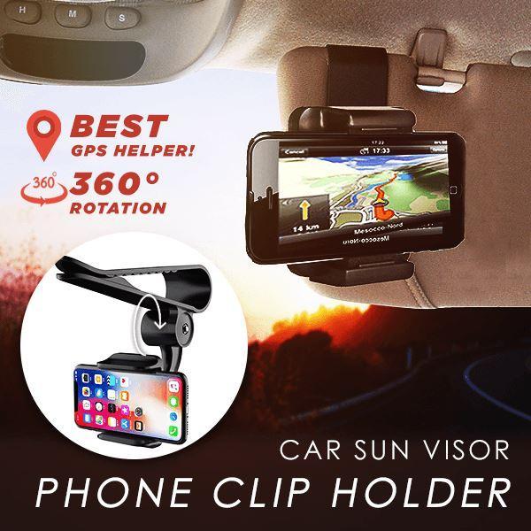 New Universal 360 Degree Rotating Car Sun Visor Phone Clip Bracket Mounting Bracket