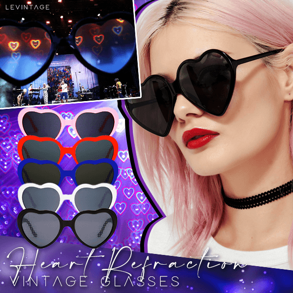Vintage Heart Lenses Refraction Glasses