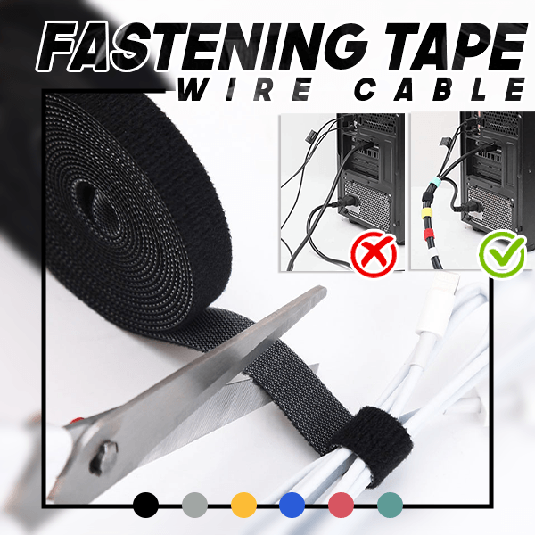 5 Meters Ultra-thin Velcro Car Line Various Wire Organizer Straps Cable Fastening Tape