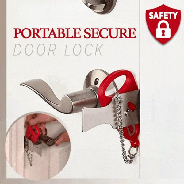 Portable Door Safety Latch Lock Metal Home Room Hotel Anti Theft Security Lock Travel Accommodation Door Stopper Hardware Lock