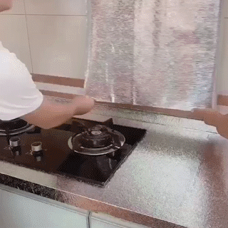 40x100/200cm Thick Waterproof  Kitchen Aluminum Foil Self-adhesive Large Drawer Pad Oil-proof Paste Oil Stickers Kitchen Tools