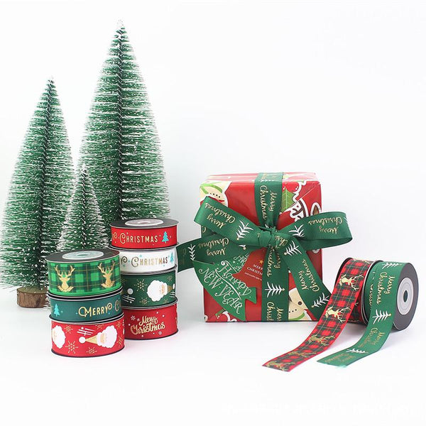5yards Christmas Decoration Ribbons For Wedding Festival Party  DIY Gifts Cake Wrapping Handmade Ribbons Belt