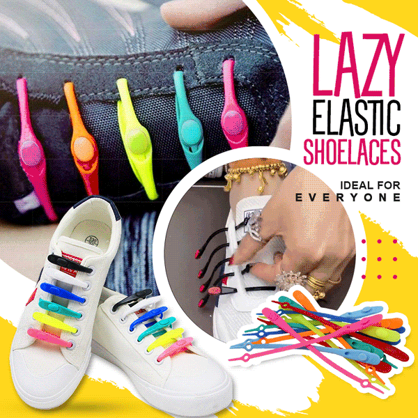24pcs Multicolor Elastic Shoelaces No Tie Lazy Shoe laces