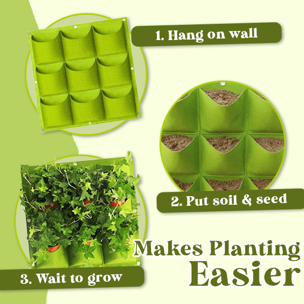 9 Pockets Saving Space Hanging Planter Pockets Hang Anywhere Makes Planting Easier