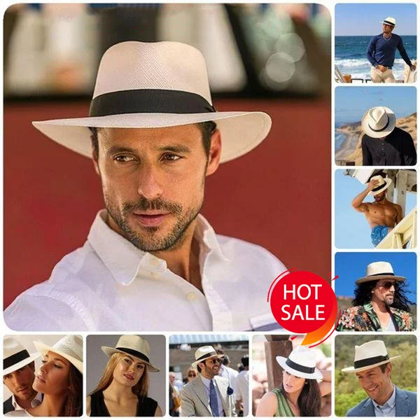 Classic Panama Hat Sun Protection Elegant and Stylish Universal size 5 colors