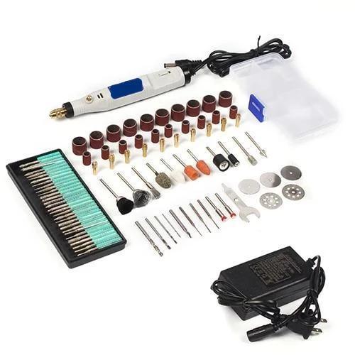 76pcs Set Electric Mini Grinder Tool Kit Engrave Polish Trim Buff Cut Drill Deburr All In One