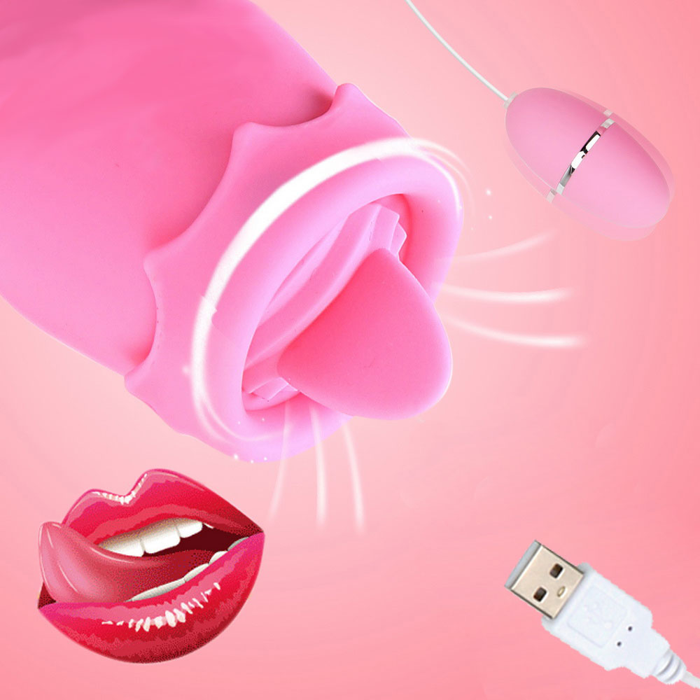 Tongue Vibrators 11 Modes USB Power Vibrating Egg G-spot Massage Oral Licking Clitoris Stimulator Sex Toys for Women