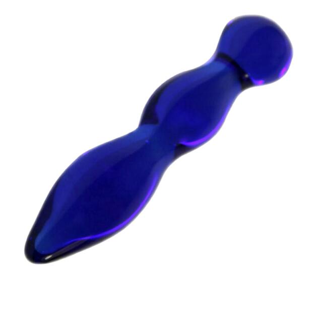 Blue Glass Butt Plug Anal Plug Glass Gay Adult Sex Toys for Men Woman