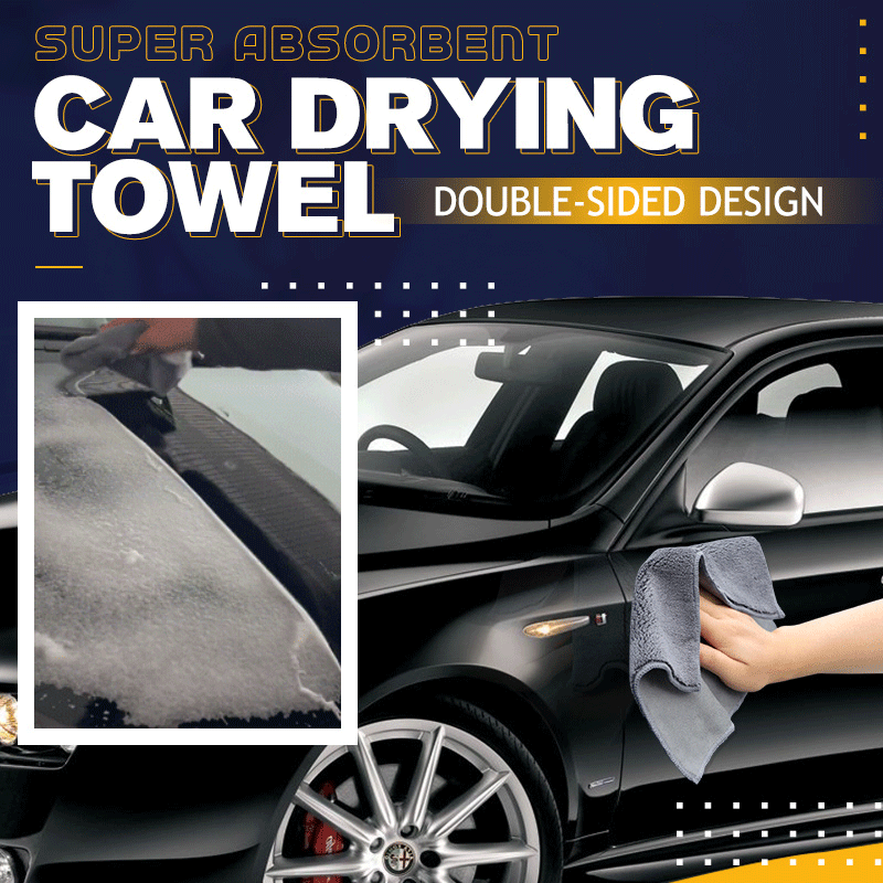Super absorbent car dry towel thickened to absorb water without shedding hair