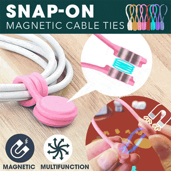 20PCS SNAP-ON Magnetic Multi-purpose Cable Ties