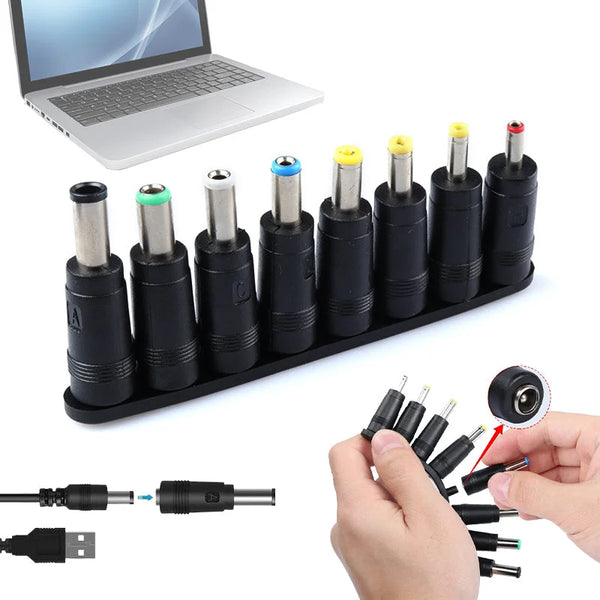 8-In-1 Universal DC Power Adapter Laptop Car Transformer Voltage Power Adapter Plug