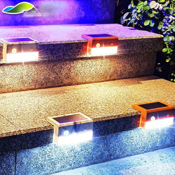 Multifunctional Solar LED Stair Railing Garden Light Smart Sensor Home Wall Light Solar Sensor LED Light Energy Saving