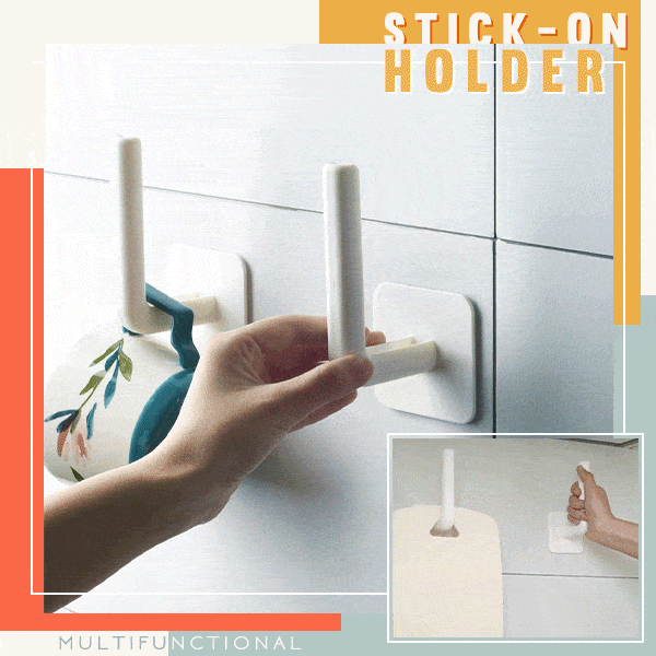 4PCS Multifunctional Sticky Bracket Kitchen and bathroom racks without punching wall-mounted racks