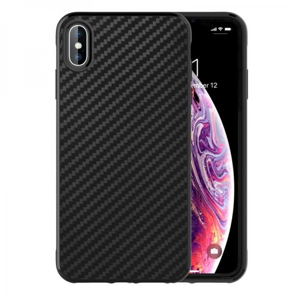 iPhone 11 Phone Case Drop Tested Carbon Fiber Case Ultra Slim Lightweight Scratch Resistant Wireless Charging Compatible with Apple iPhone 11 - Black