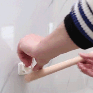 2PCS Self Adhesive Hooks Rod Bracket