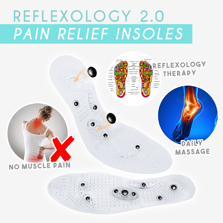 1 Pair MindInSole Acupressure Magnetic Massage Foot Therapy Reflexology Pain Relief Insoles Anti Fatigue Health Care Massage pad