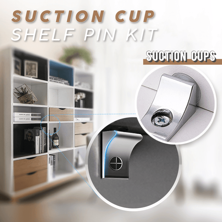 12PCS Suction Cup Shelf Pins Kit