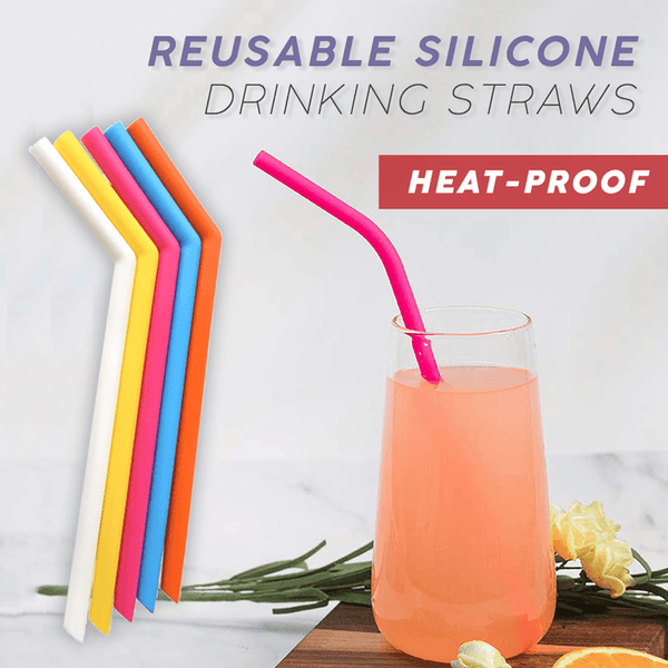 10PCS Reusable Eco-friendly Straw Set  Random Color