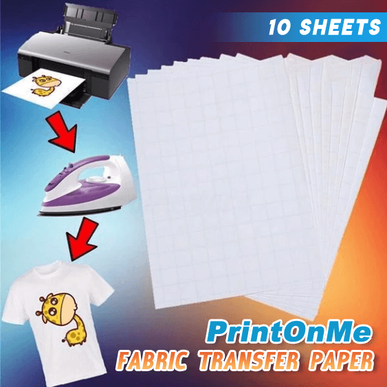 10PCS Fabric Transfer Paper Customize your clothes