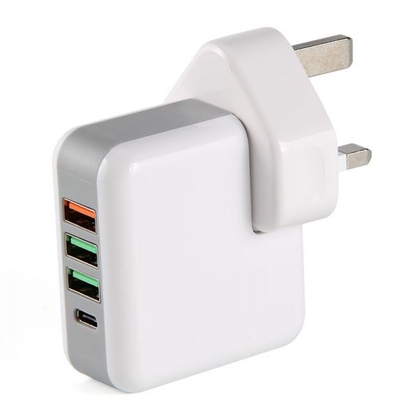 QC3.0 Multi-port USB Fast Charging Travel Direct Charger Adapter UK Plug